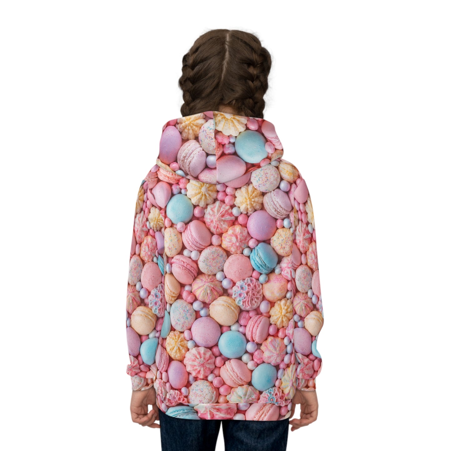 Candy Pastel Kids Hoodie — All-Over Print Sweet Sweets Pattern©