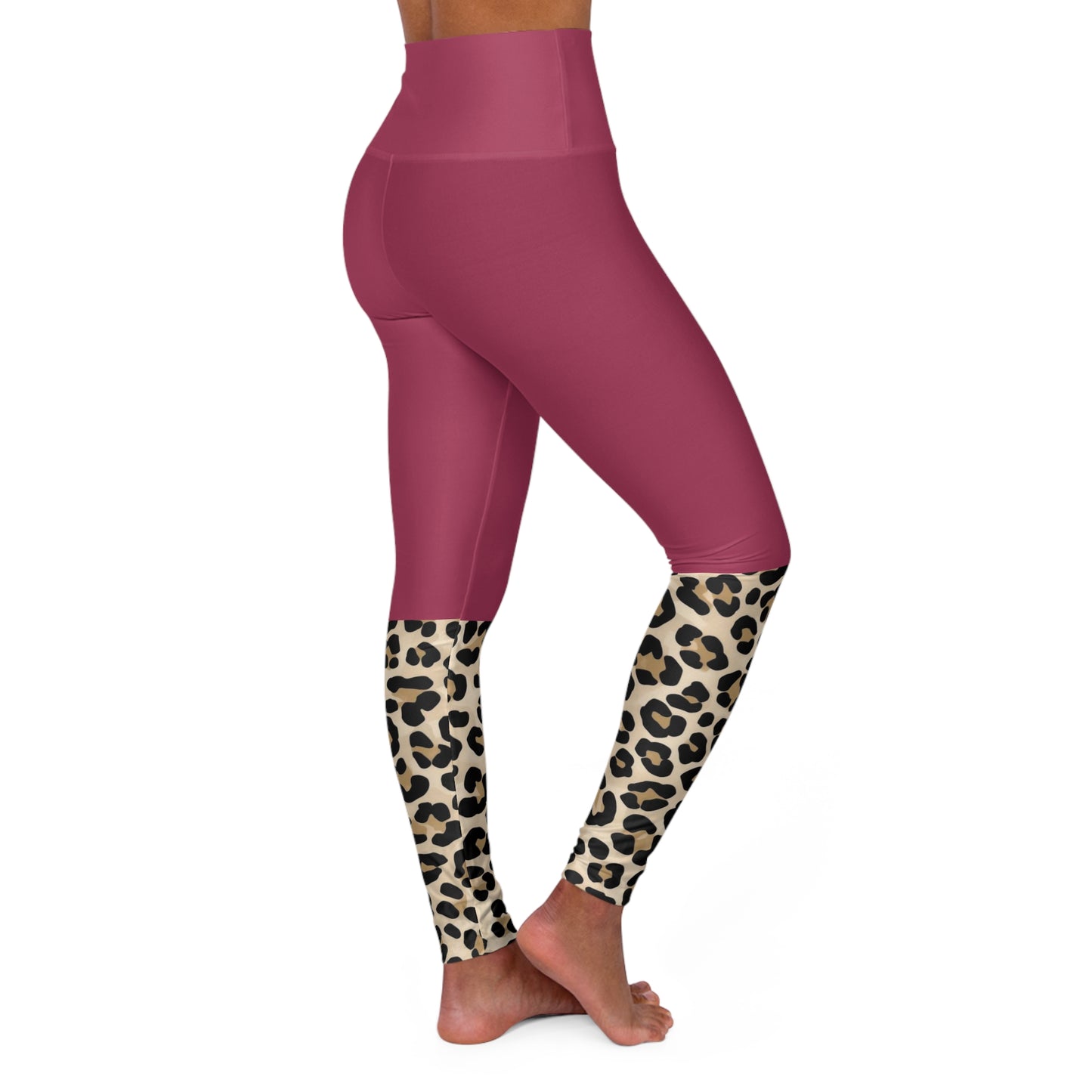High-Waist Leopard Print Leggings©