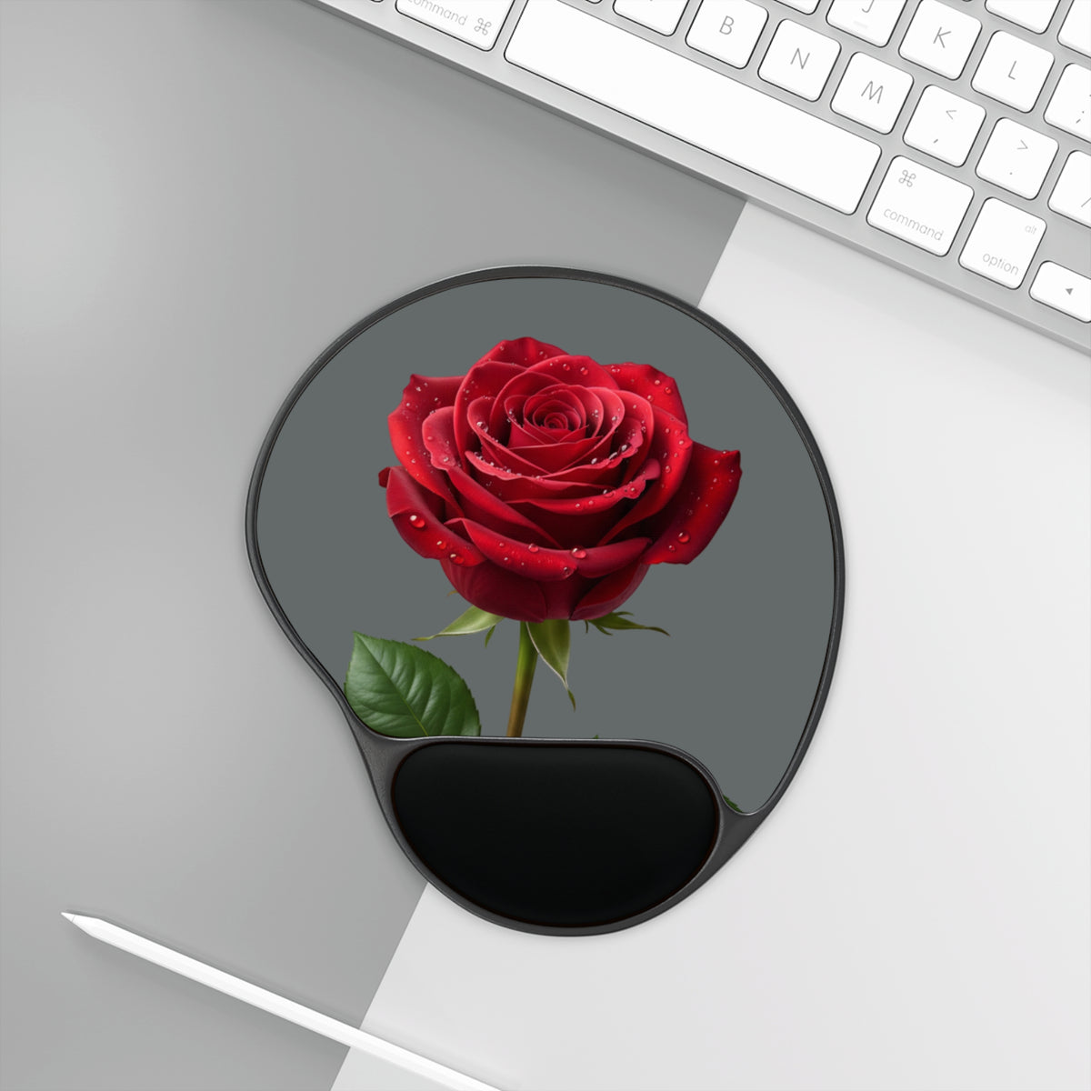 Rose Pattern Ergonomic Mouse Pad with Wrist Rest©