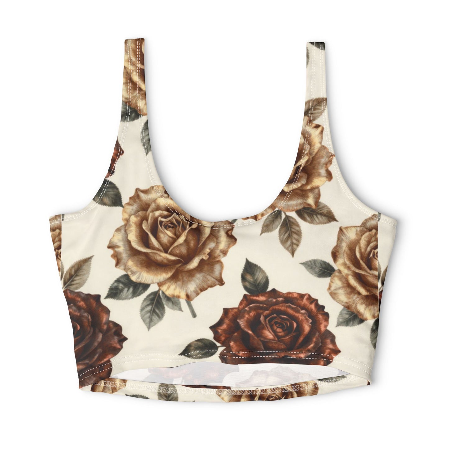 Vintage Rose Floral Sports Bra©