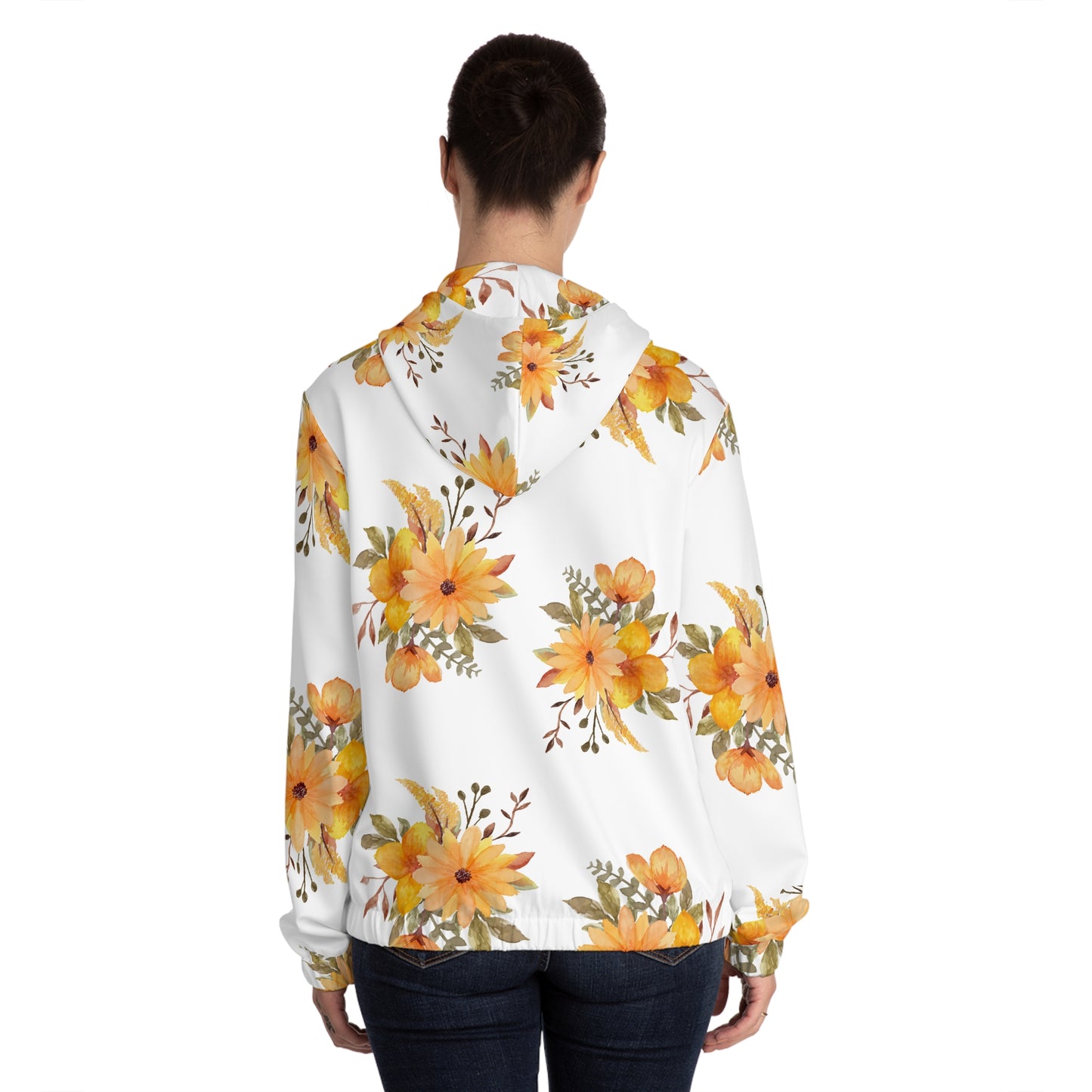 Floral Sunflower Zip Hoodie©