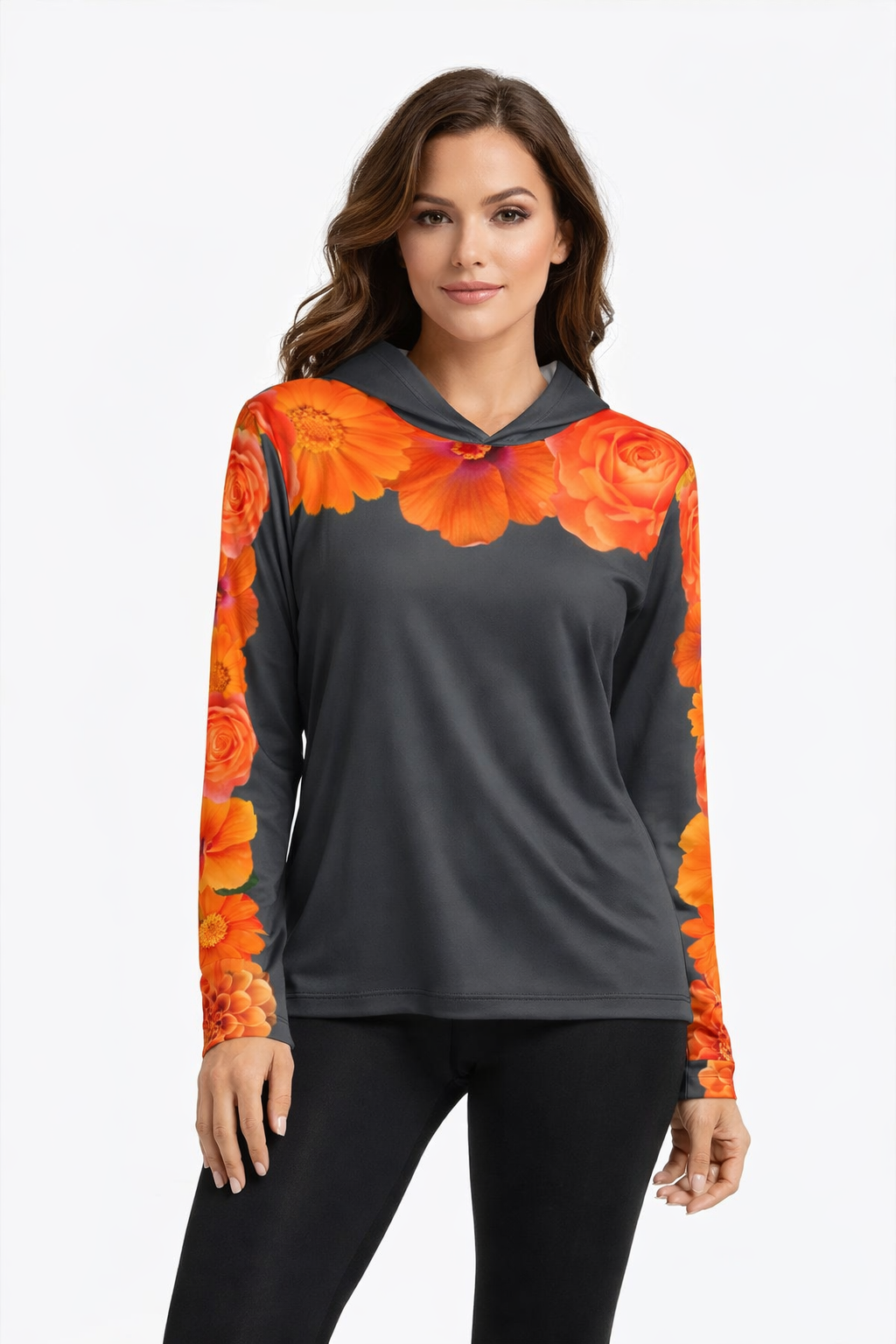 Orange Marigold Sports hoodie