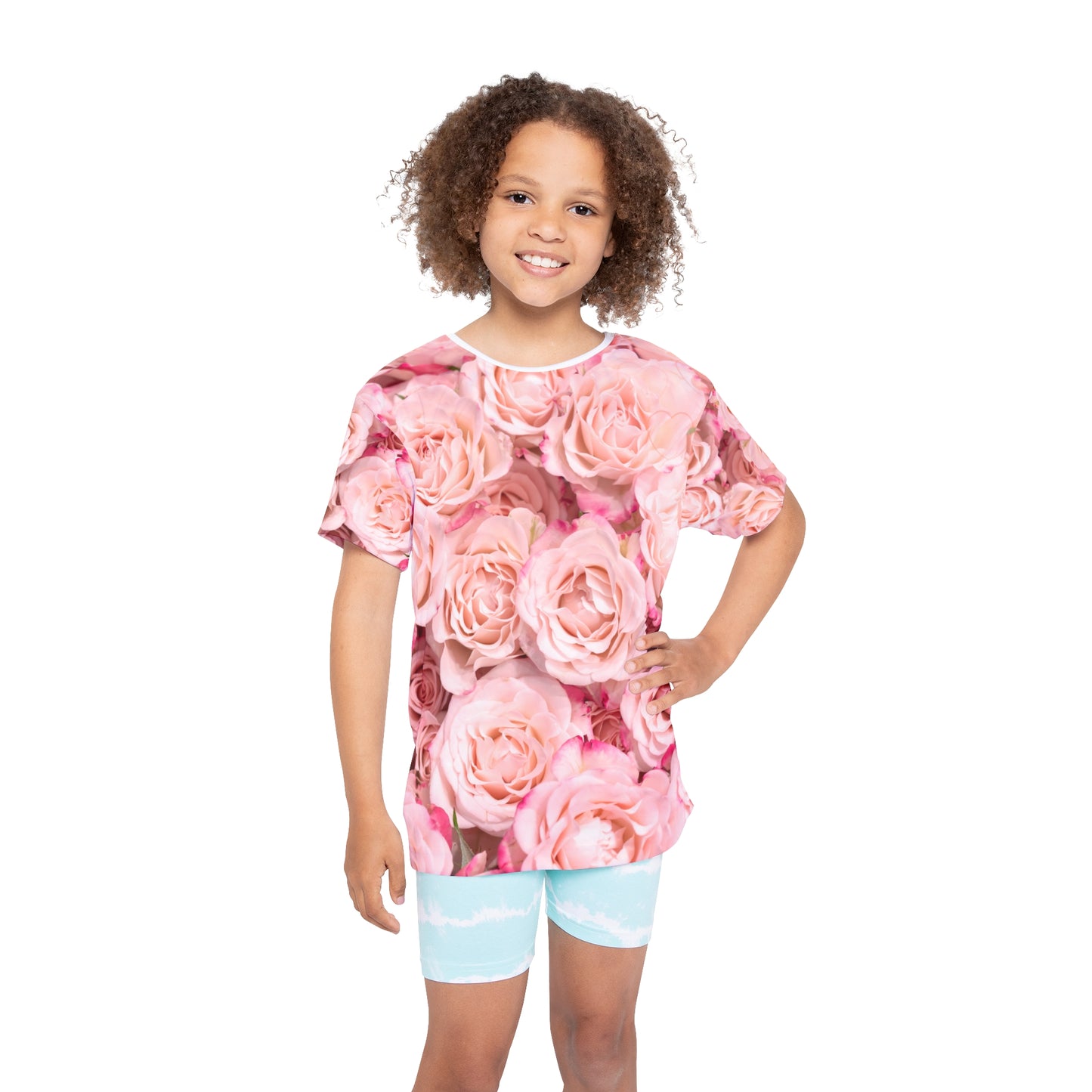 Kids Jersey — All-Over Pink Rose Floral Print©