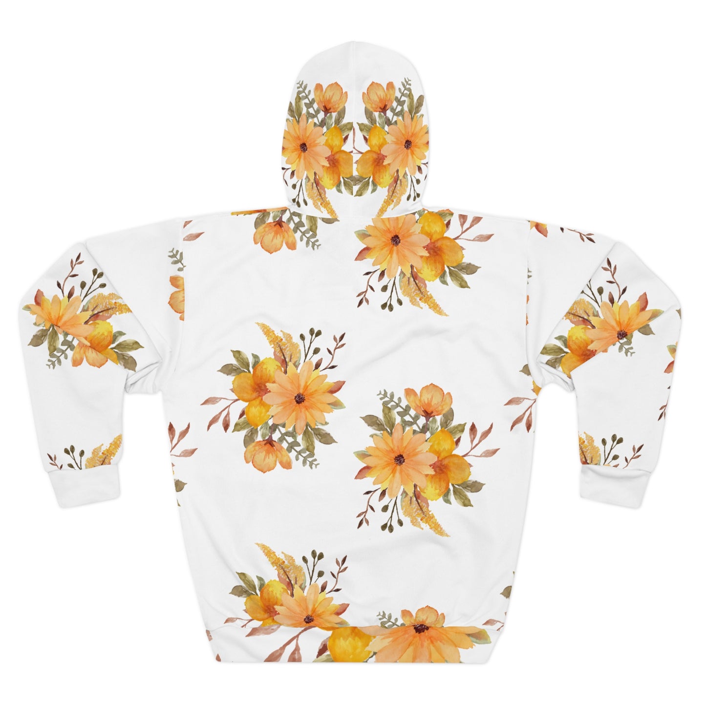 Floral Sunshine Hoodie — Yellow Watercolour Flower All-Over Print©