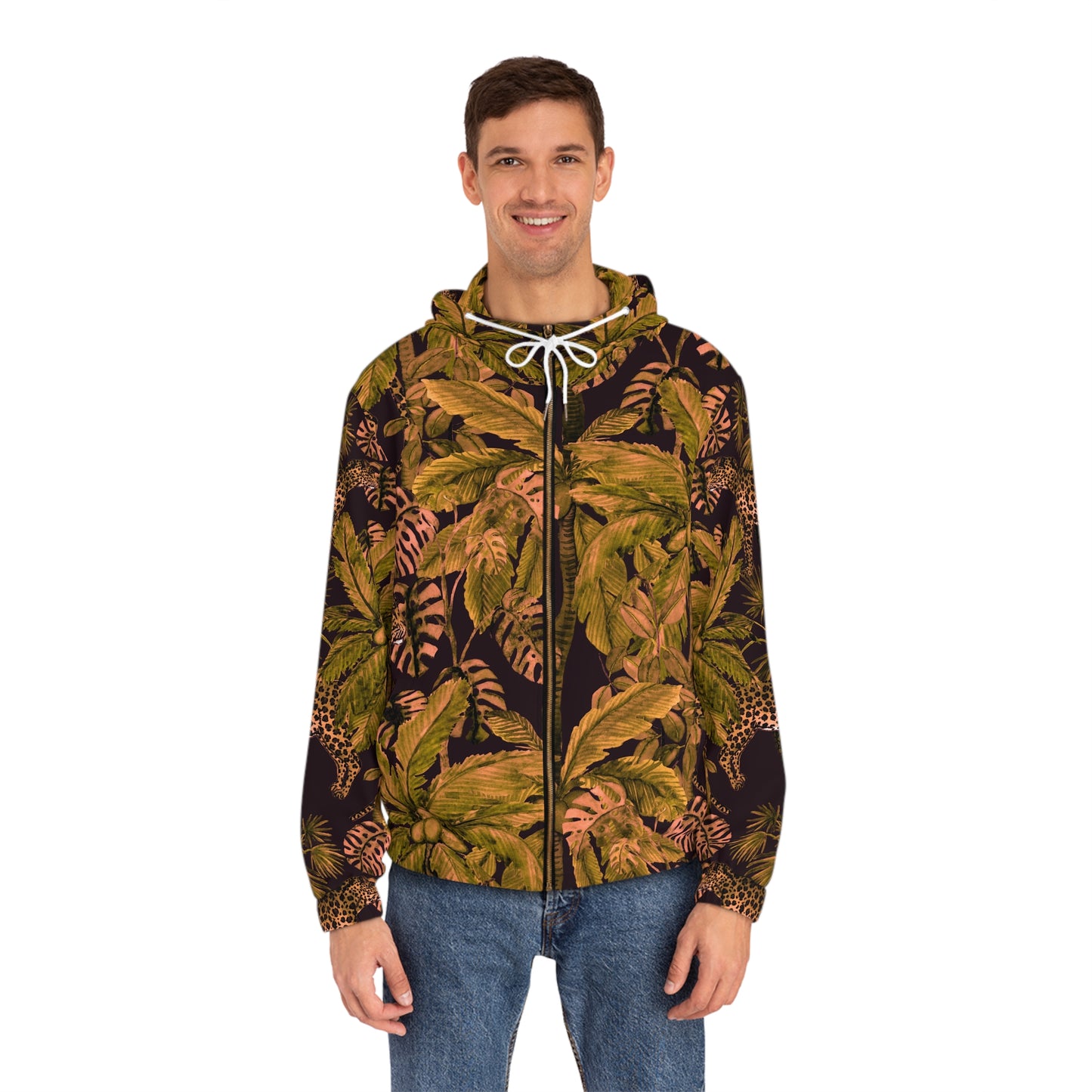 Tropical Leopard Jungle Zip Hoodie©