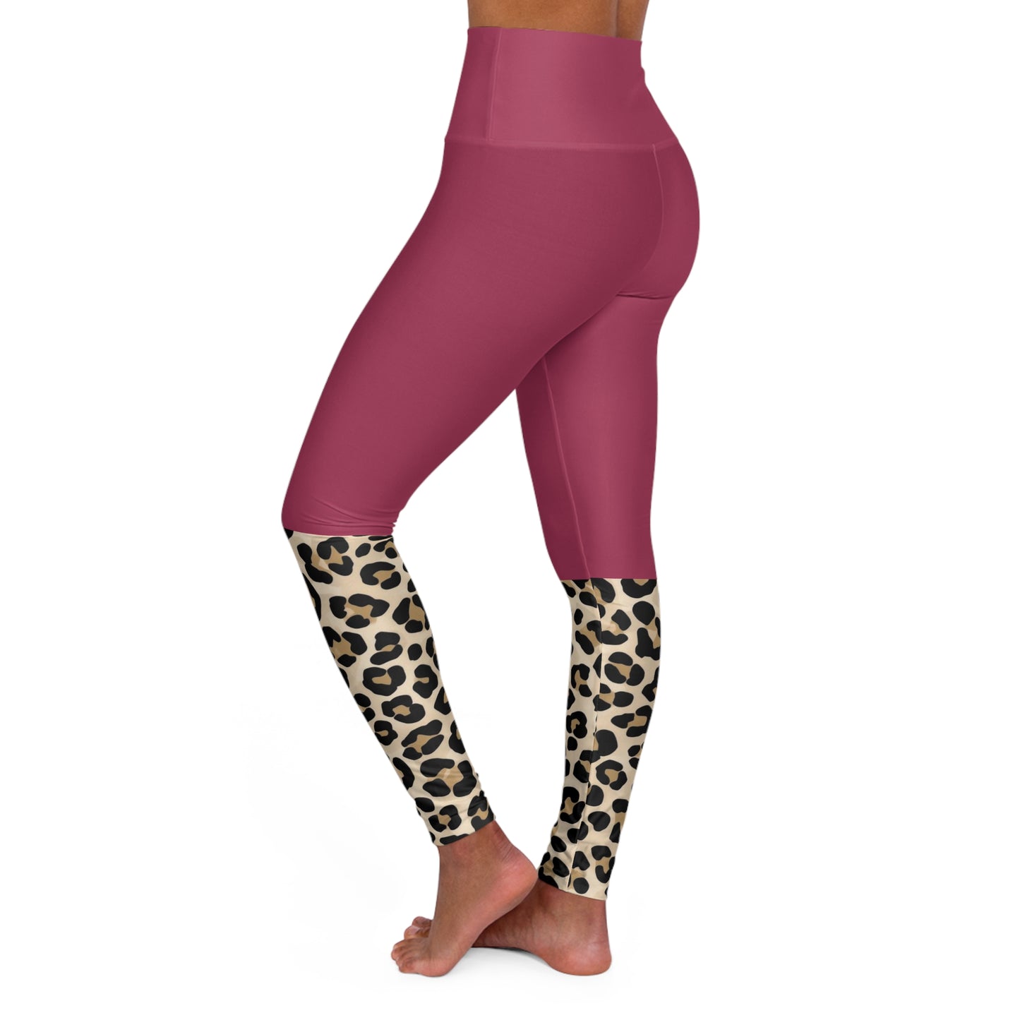 High-Waist Leopard Print Leggings©