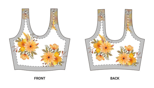 Floral Sunflower Sports Bra — Sunflower Print Athletic Bra©