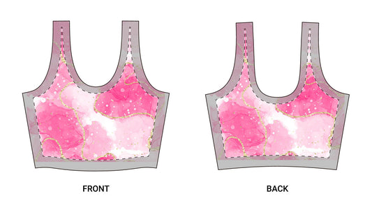 Pink Marble All-Over-Print Sports Bra — Women's Activewear©