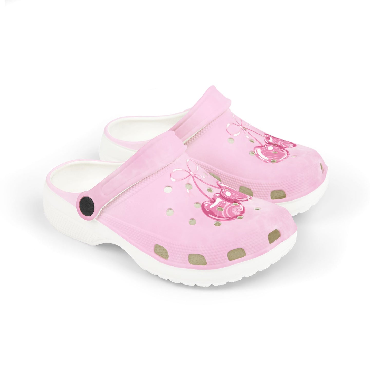 Kids Pink Bow EVA Foam Clogs — Cute Floral Heart Balloon Design©
