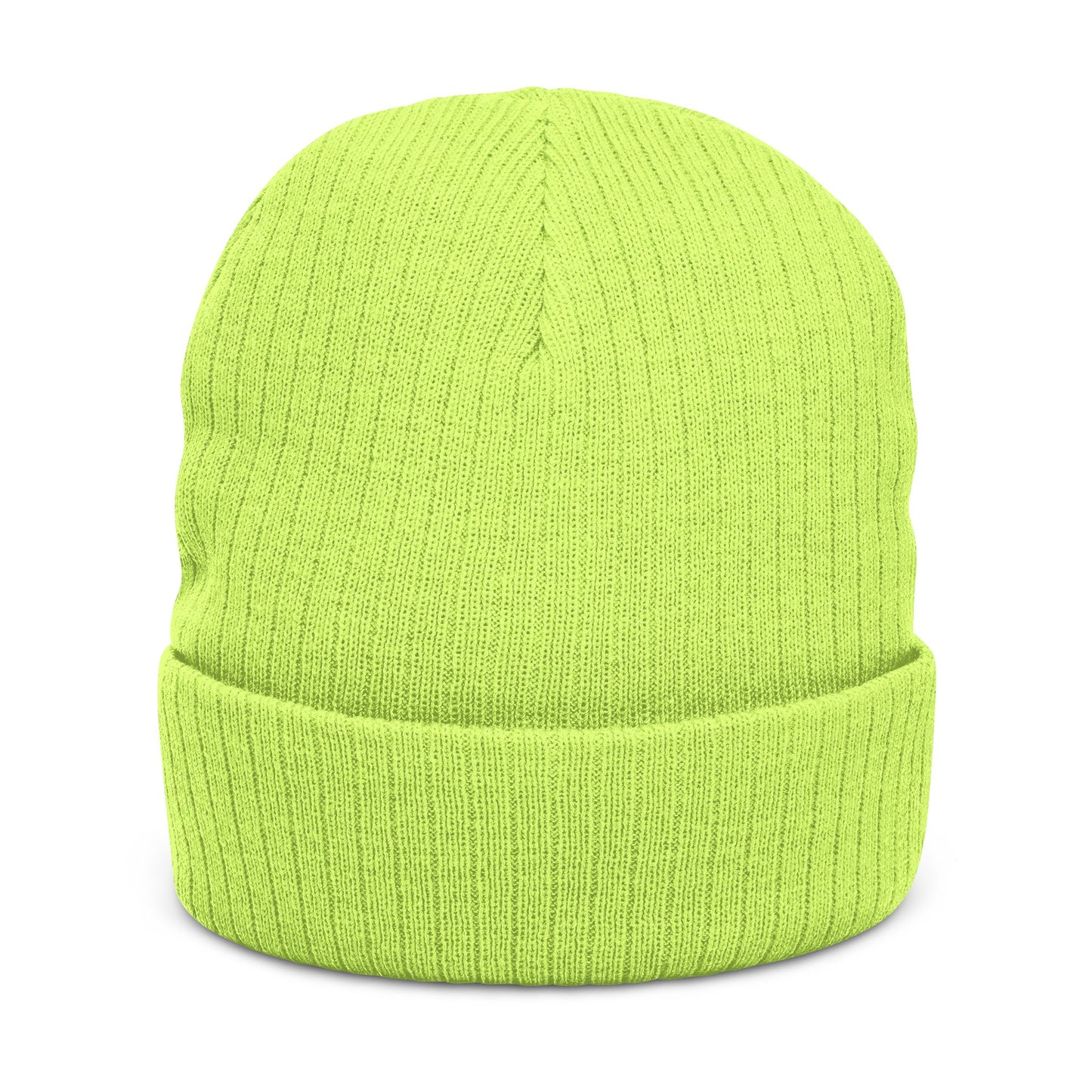 Embroidered Cherry Ribbed Beanie — Cute Knit Winter©