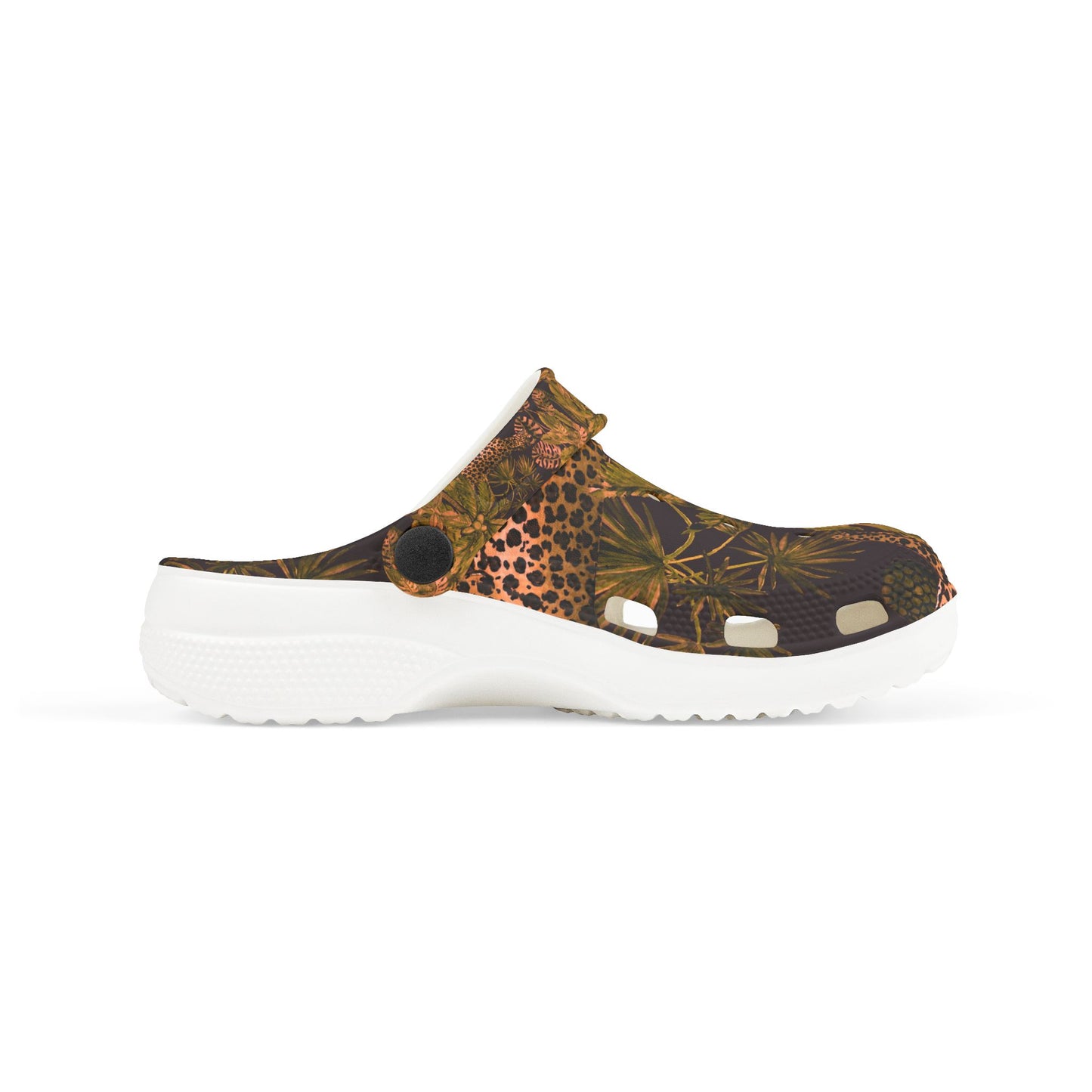 Kids Fall Leaf Clogs – Brown Autumn Pattern EVA Foam Slip-Ons©