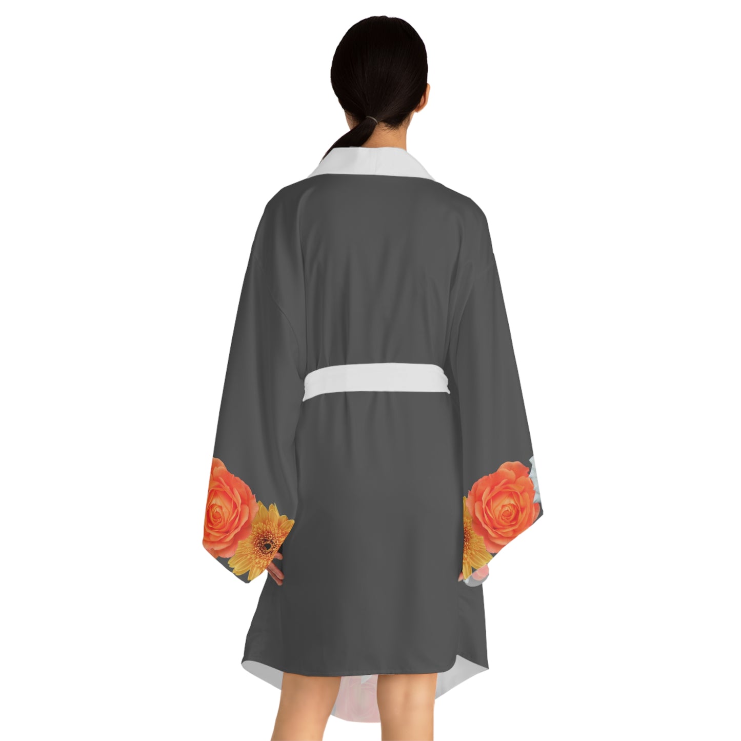 Orange Marigold Kimono Robe (AOP)