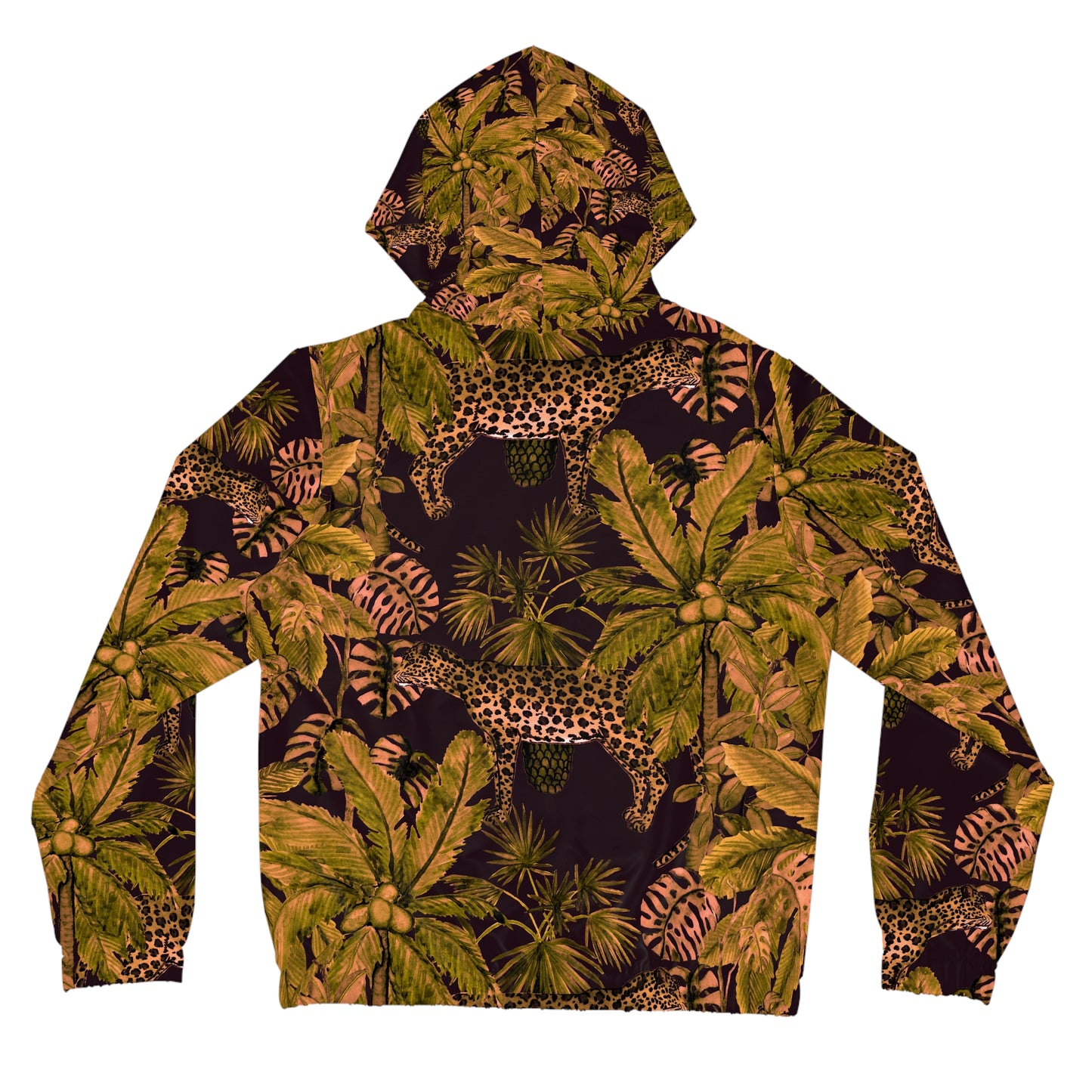 Tropical Leopard Print Zip Hoodie©