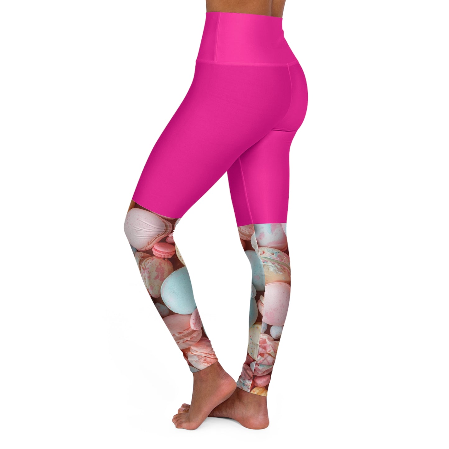 Pastel Candy High-Waisted Yoga Leggings — Sweet Pastel Leg Print©