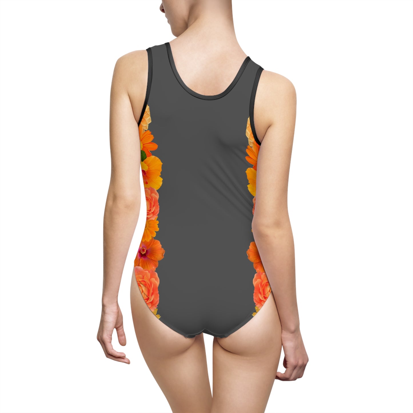 Floral Women's One-Piece Swimsuit - Summer Beachwear, Swimwear, Vacation Outfit, Pool Party Essential, Floral Bathing Suit