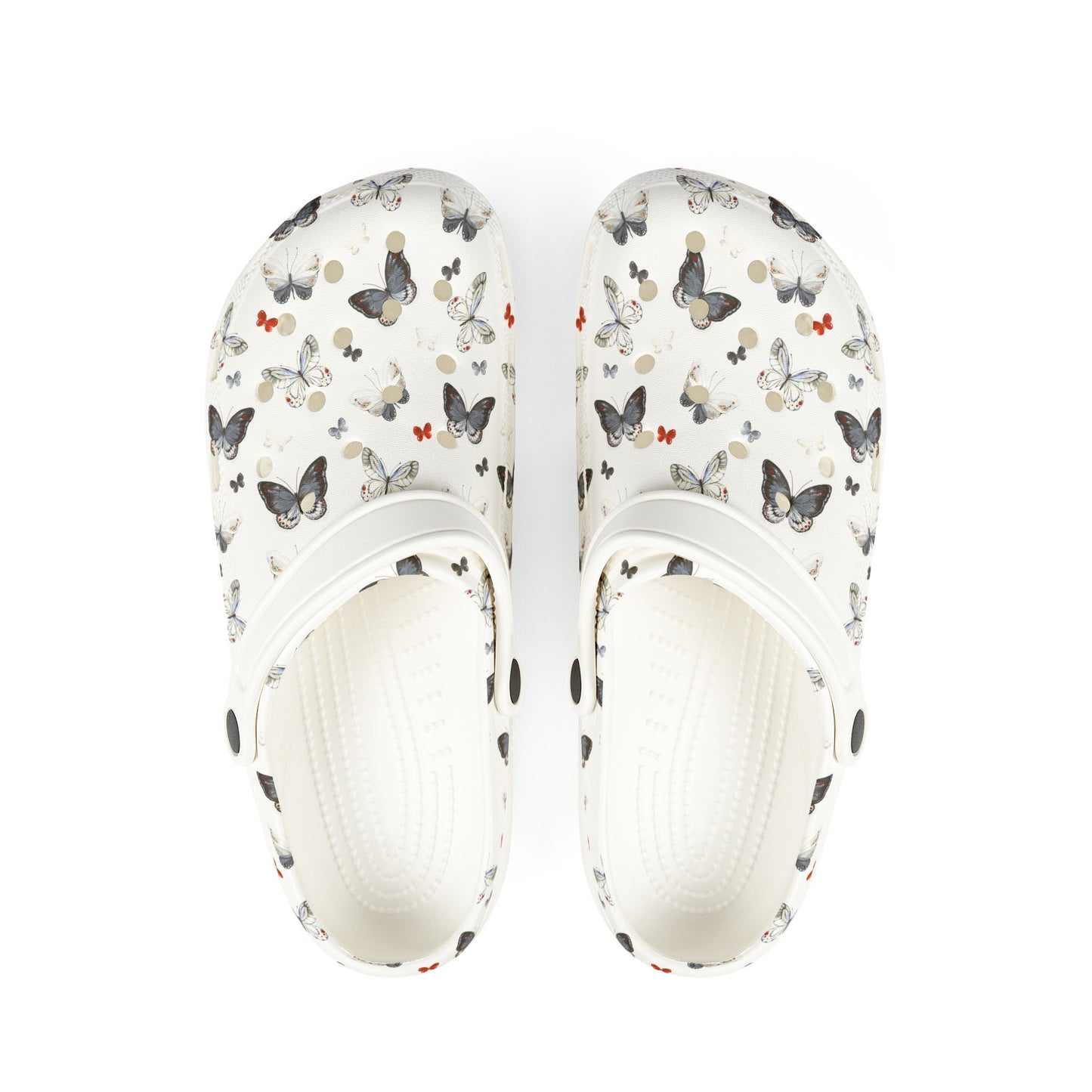 Butterfly Pattern EVA Foam Clogs — Lightweight Slip-On Garden Shoes