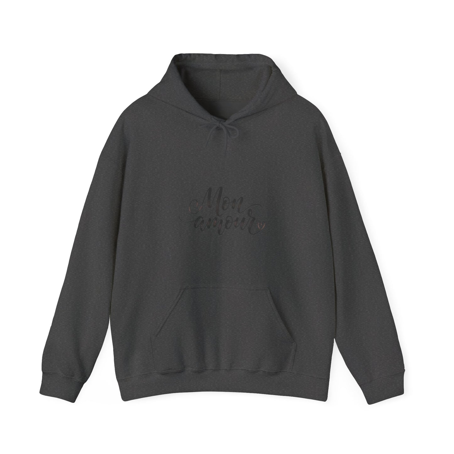 Mon Amour Hoodie— French Script Cozy Pullover for Moms & Couples©