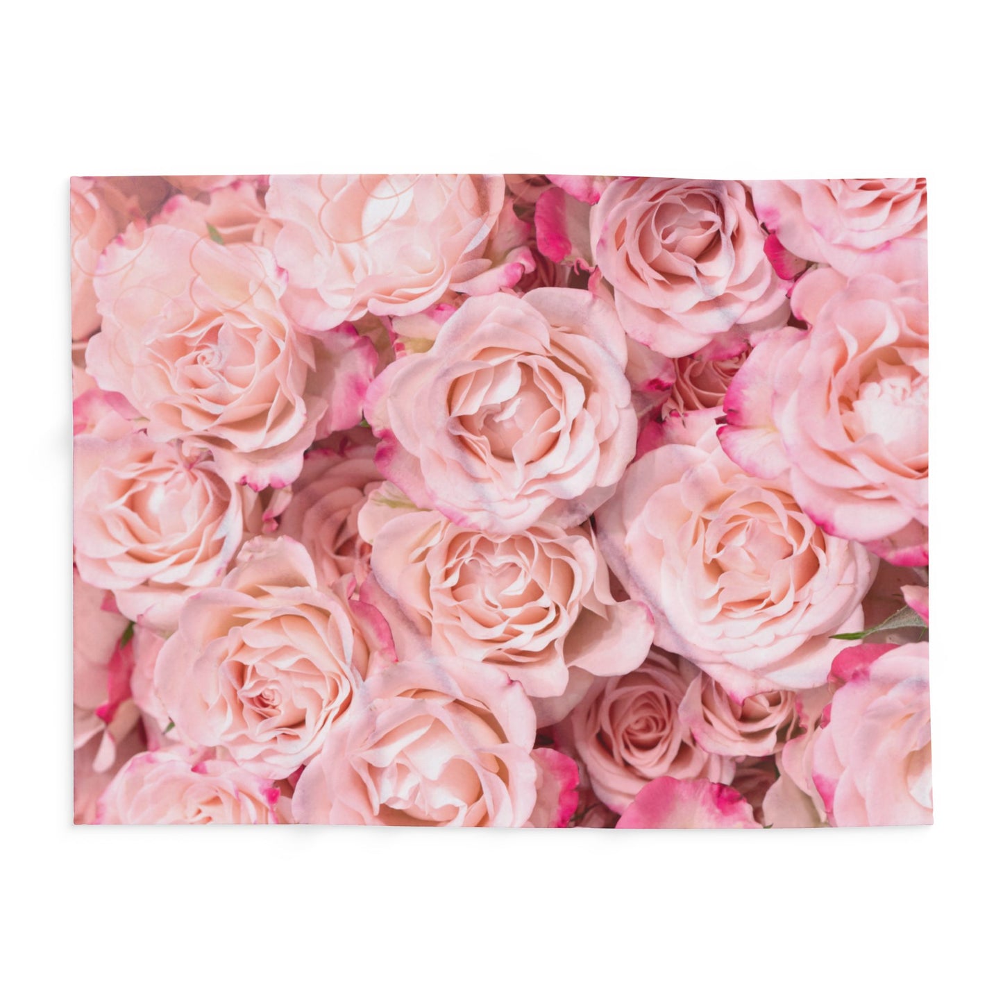 Pink Rose Floral Fleece Blanket — Soft Cozy Throw for Bedroom, Gift for Her