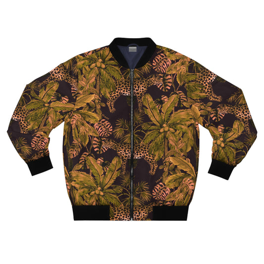 Tropical Leopard Bomber Jacket — Men's Jungle Print AOP©