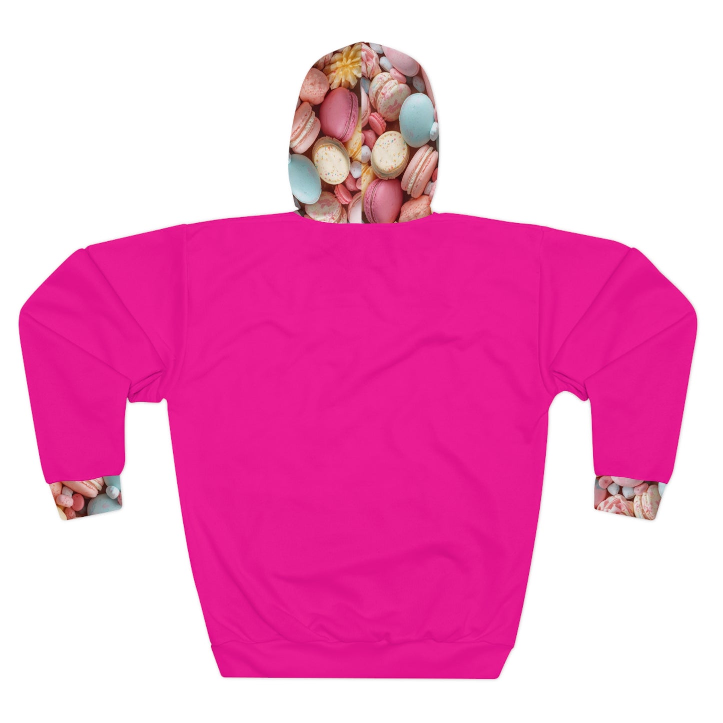 Macaron & Candy All-Over Print Hoodie — Pastel Sweets Pattern Pullover©