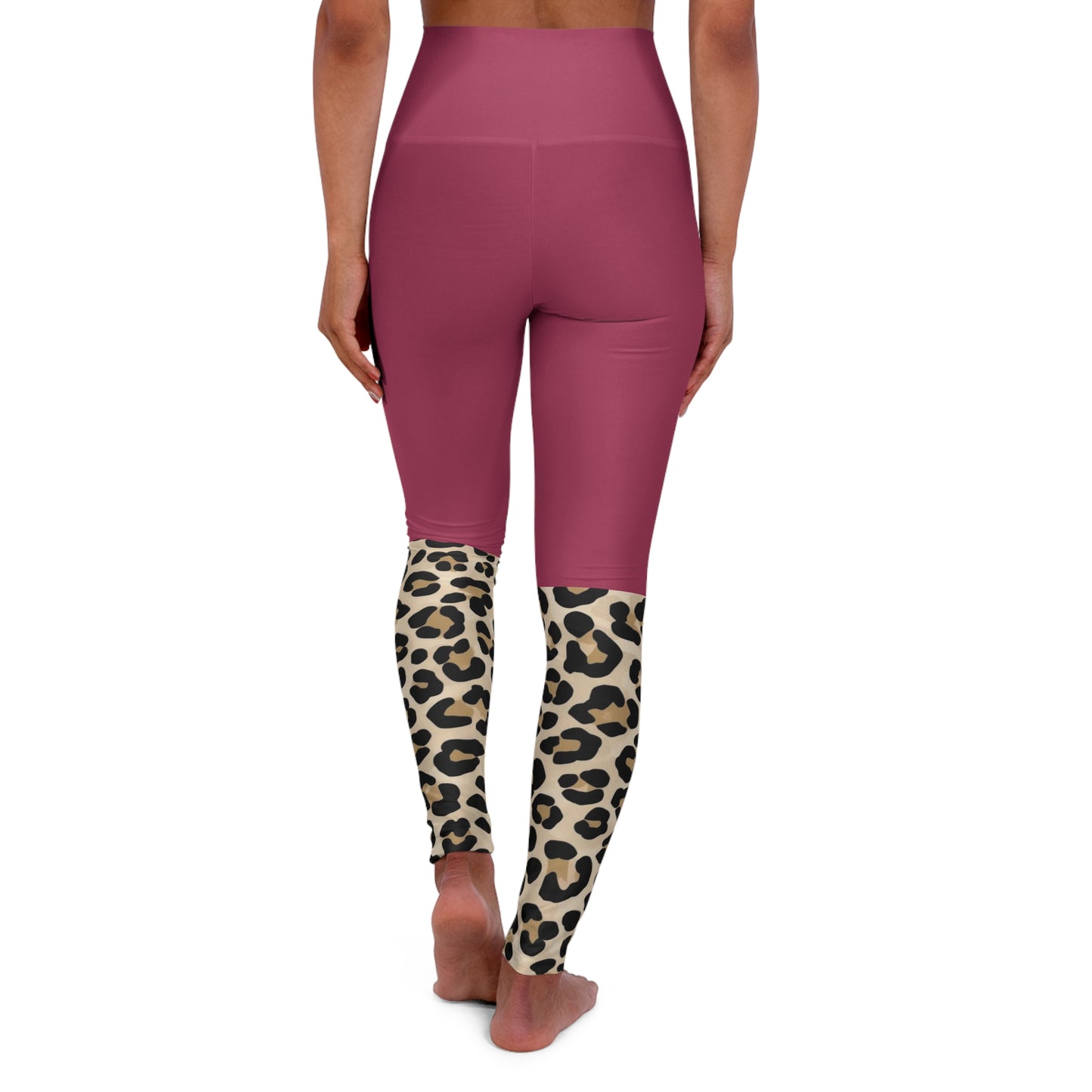 High-Waist Leopard Print Leggings©