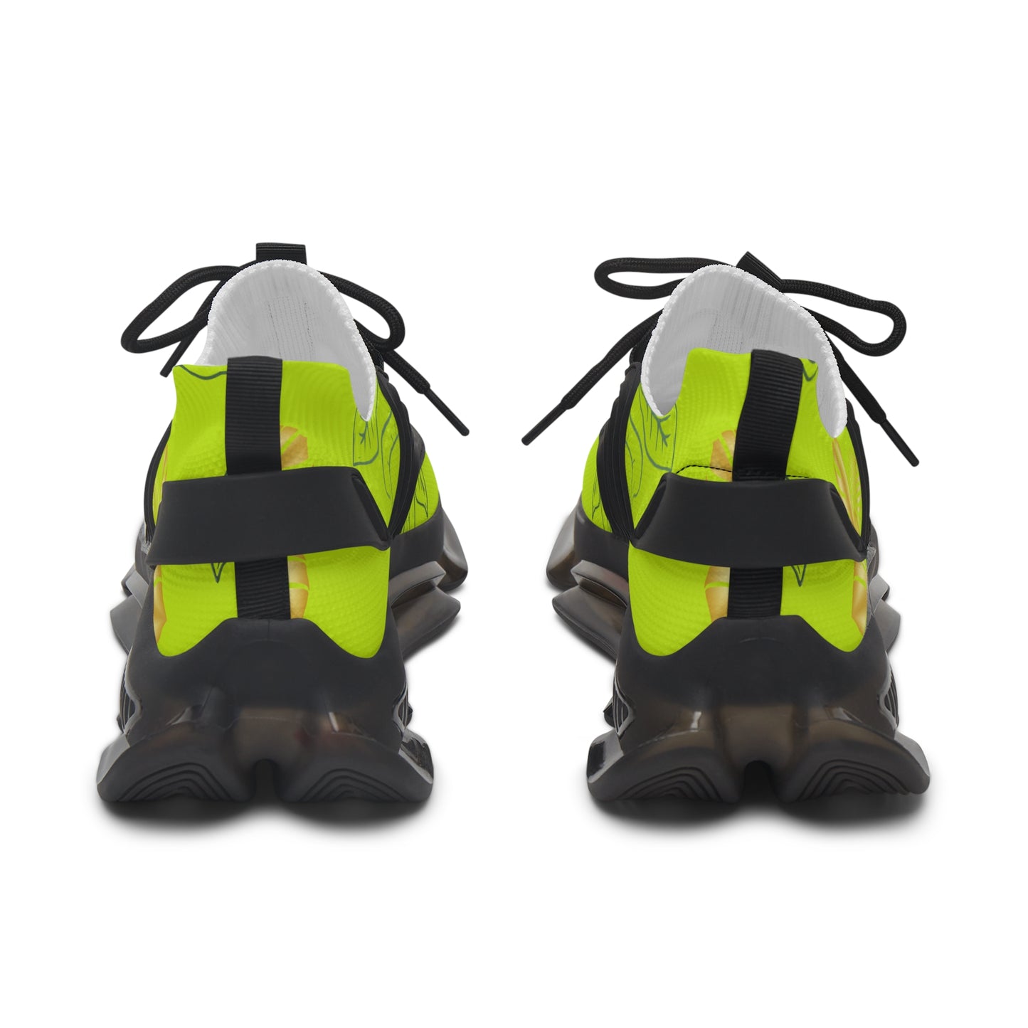 Neon Green Rose Mesh Sneakers©