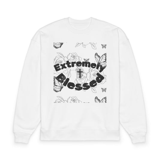 Extremely Blessed Sweatshirt — Floral Cross Oversized Crewneck©