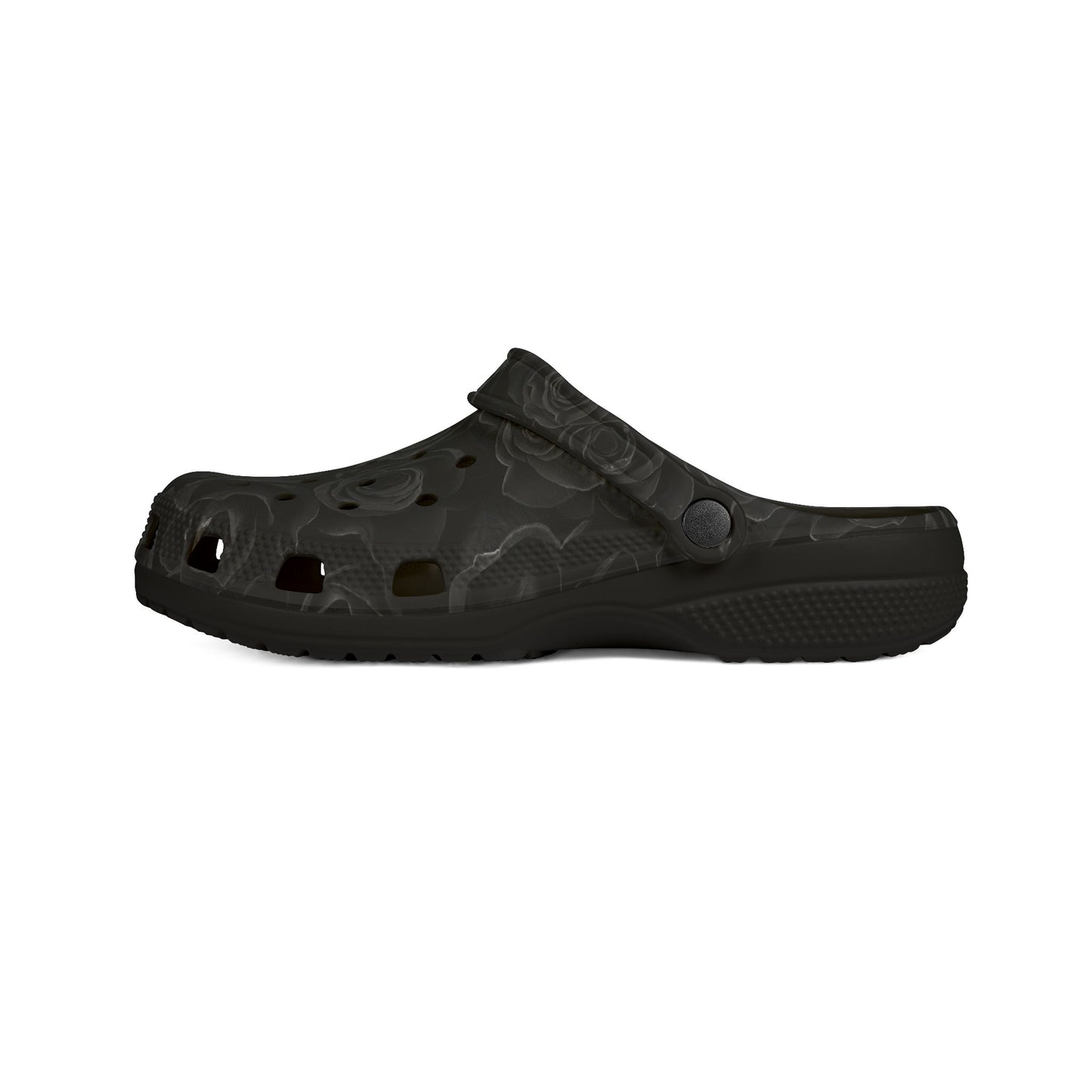 Black Marbled EVA Foam Clogs – Lightweight Water-Resistant Slip-On Shoes©