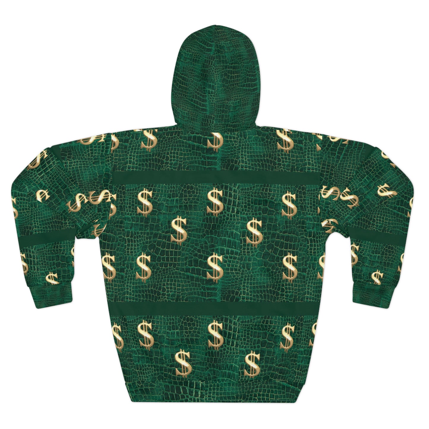 Dollar Sign Green Croc-Print Hoodie©