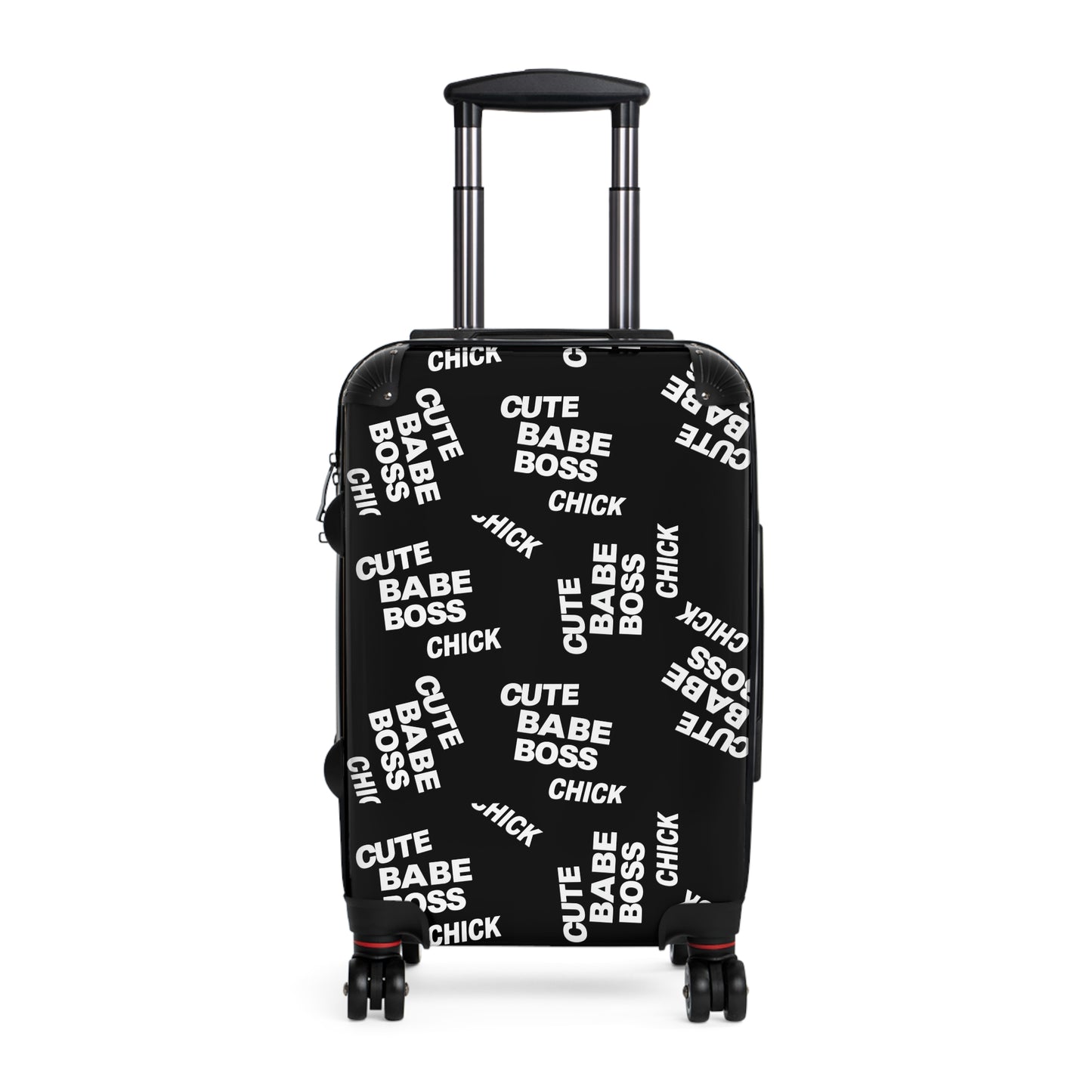 Suitcase – Black "Cute Babe Boss Chick" Carry-On Luggage©