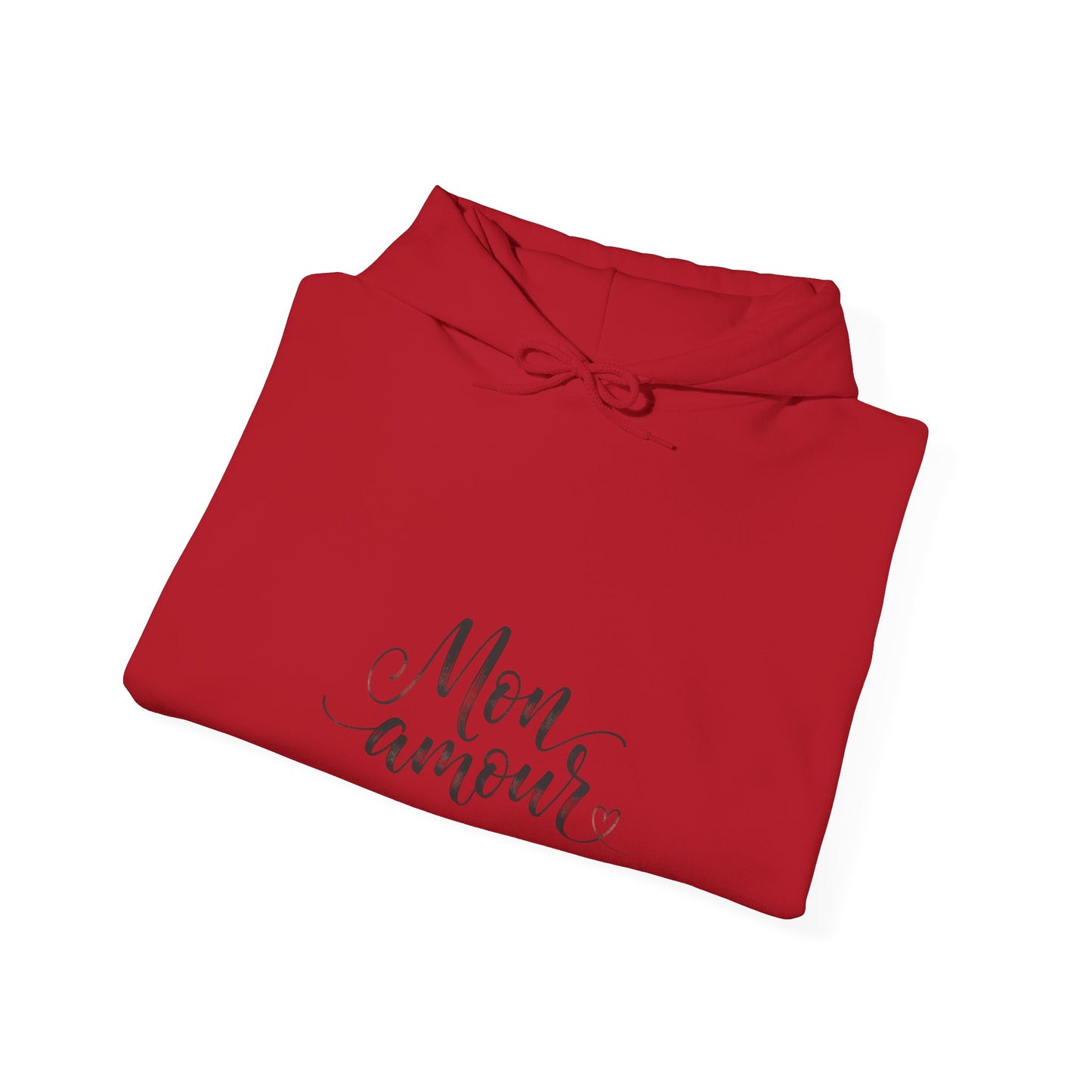 Mon Amour Hoodie— French Script Cozy Pullover for Moms & Couples©