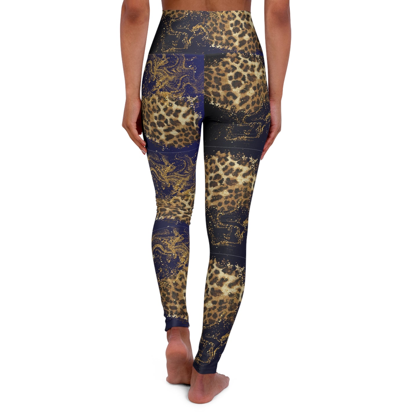 High-Waisted Leopard Patchwork Yoga Leggings — Animal Print Activewear©
