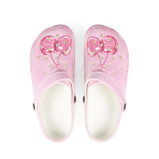 Pink Candy Bow EVA Clogs — Cute Foam Slip‑On Shoes©