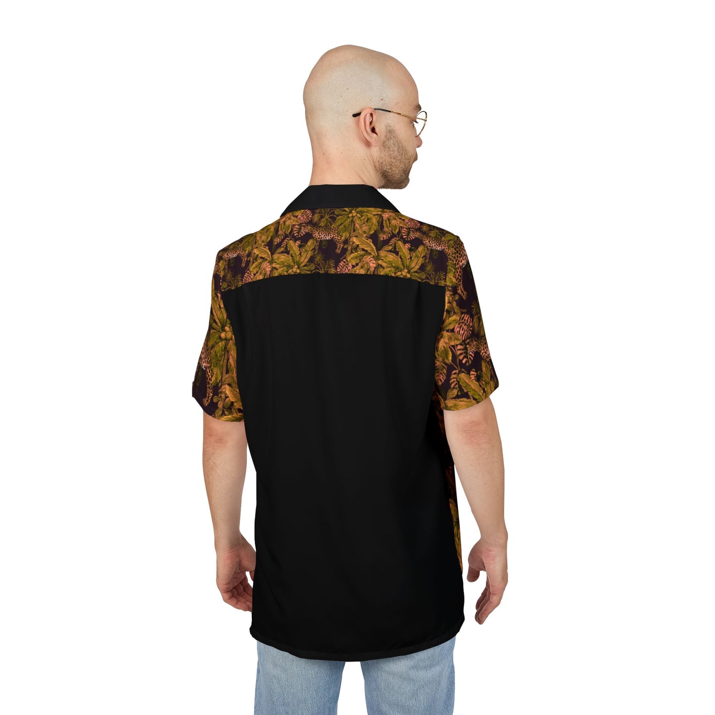 Tropical Leopard Hawaiian Shirt — Vintage Jungle Print Button-Down