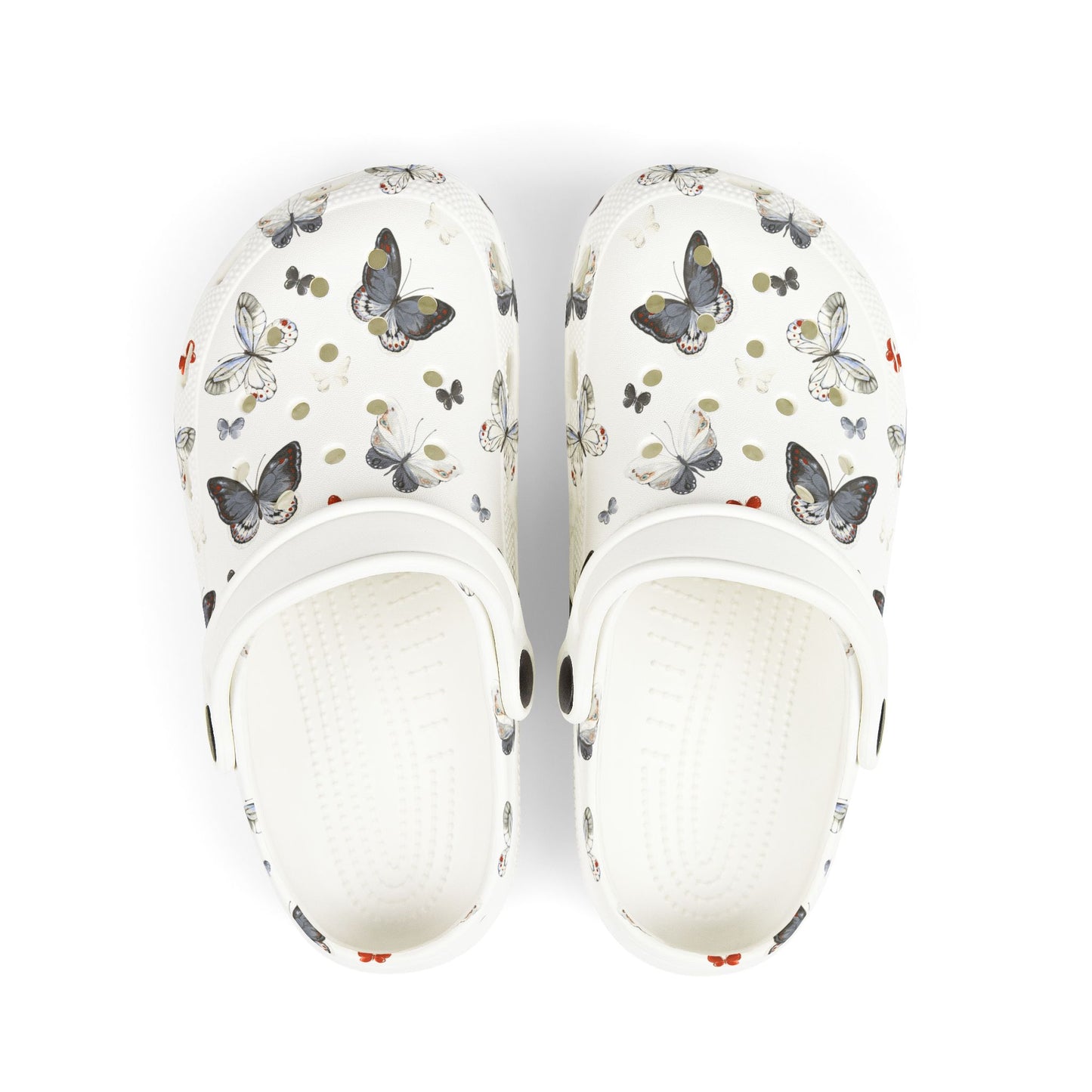 Kids Butterfly Print EVA Clogs – Lightweight Water-Resistant Garden Shoes