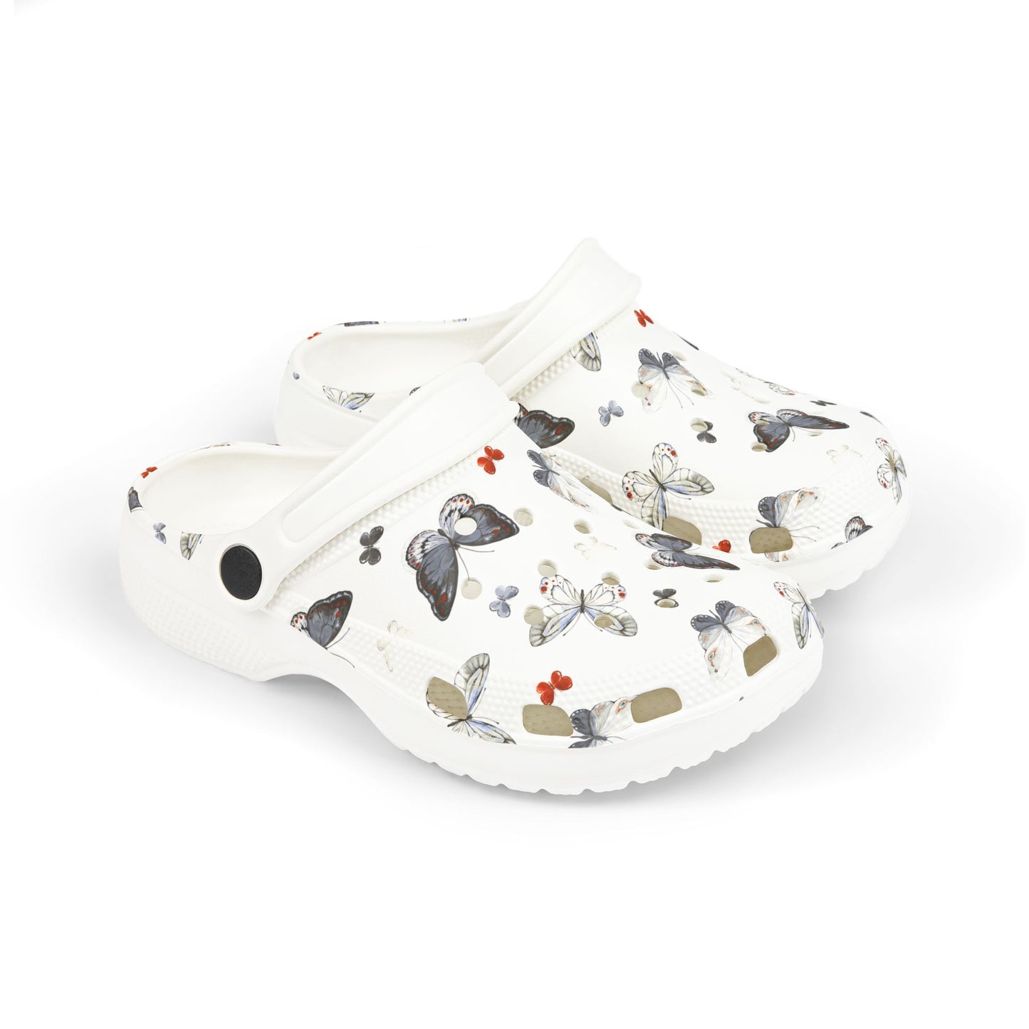 Kids Butterfly Print EVA Clogs – Lightweight Water-Resistant Garden Shoes