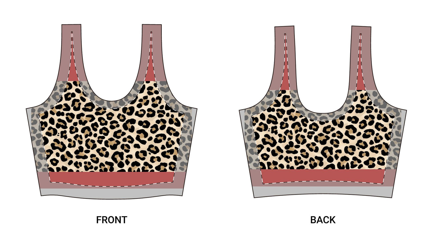 Leopard Print Sports Bra — Stylish Animal-Print Activewear©