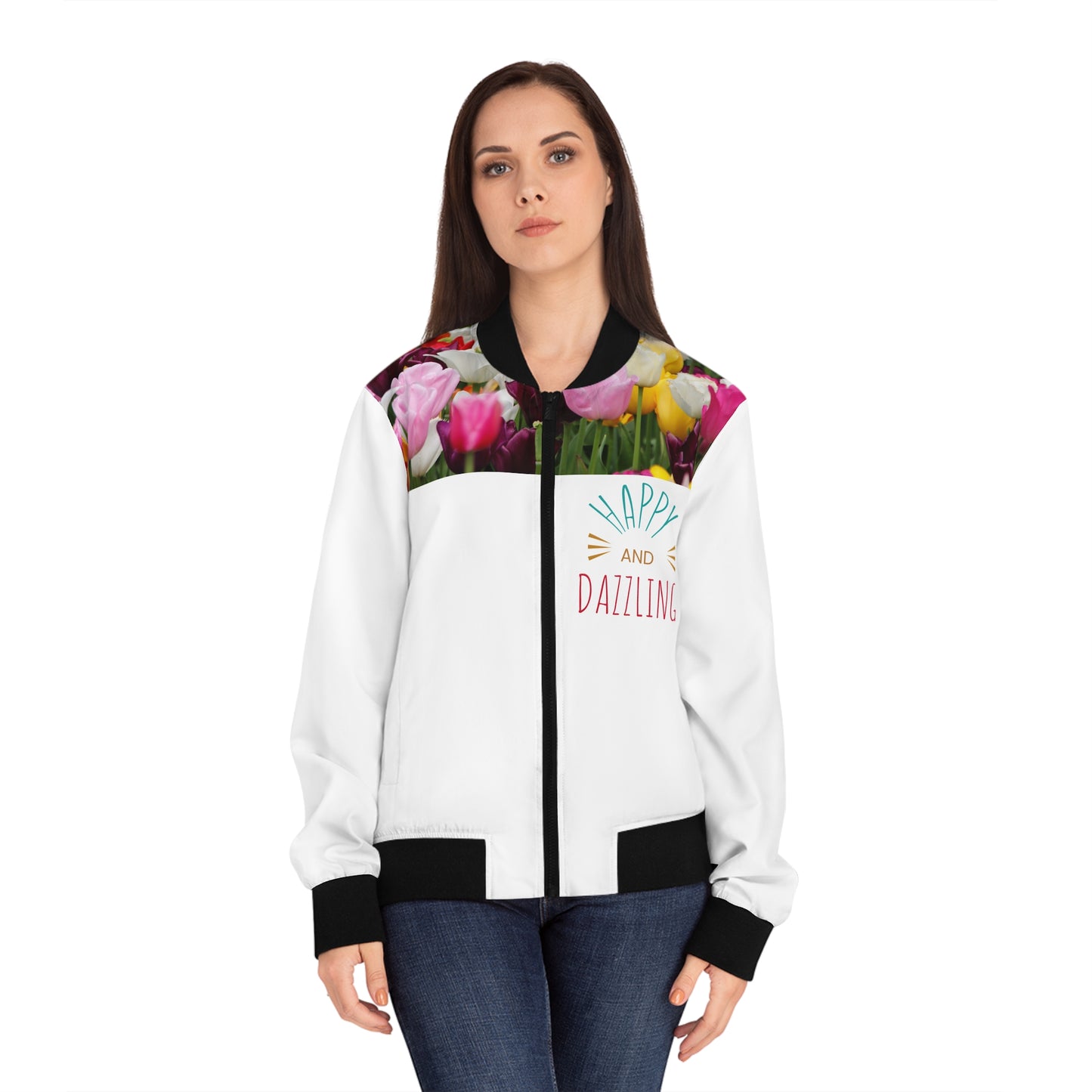 Happy and Dazzling Floral Bomber Jacket©