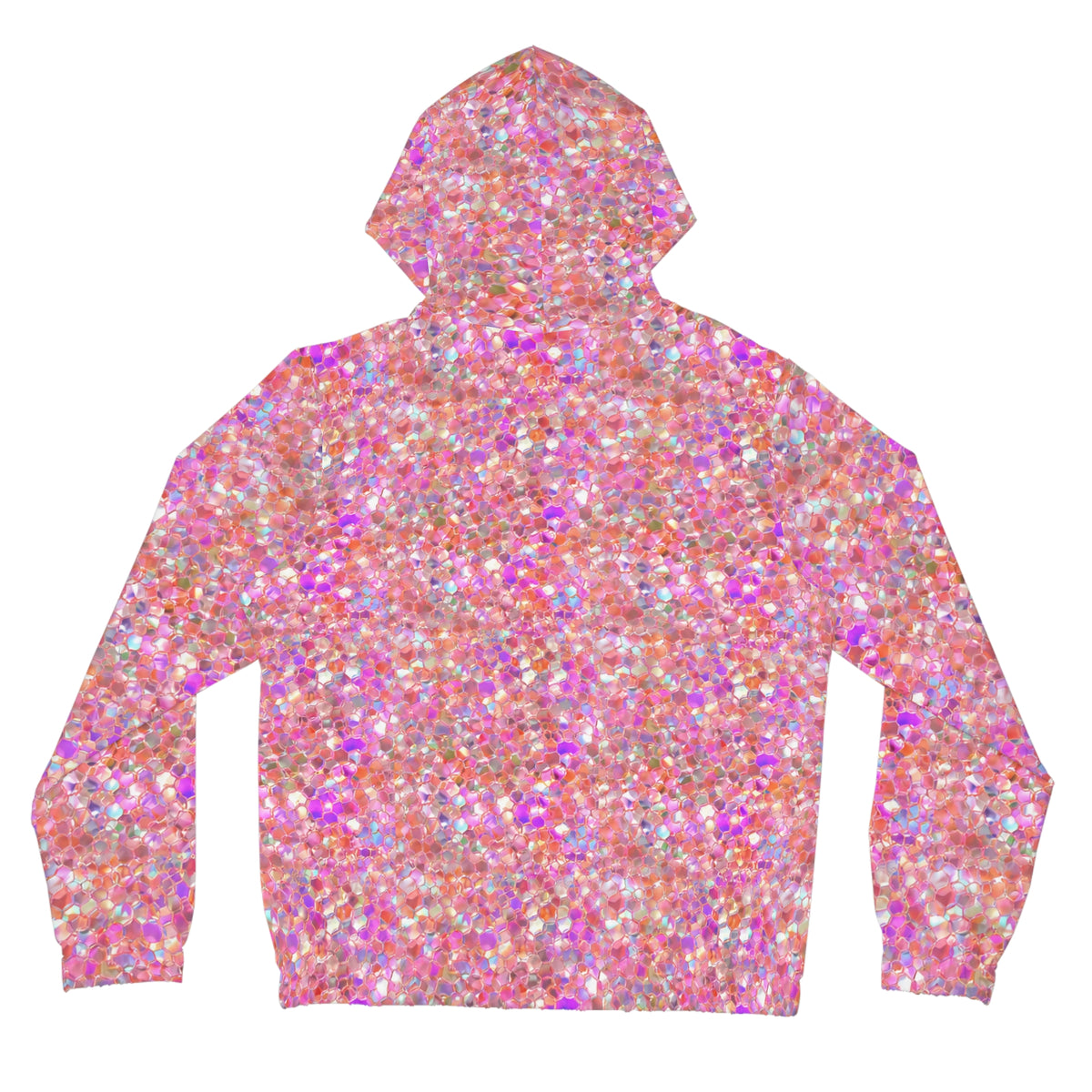 Pink Holographic All-Over Print Hoodie©