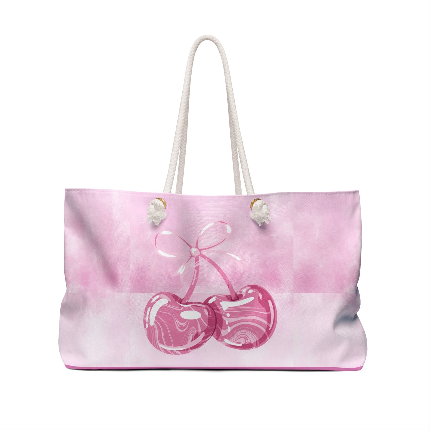 Pink Cherry Weekender Bag — Cute Pastel Travel Tote©