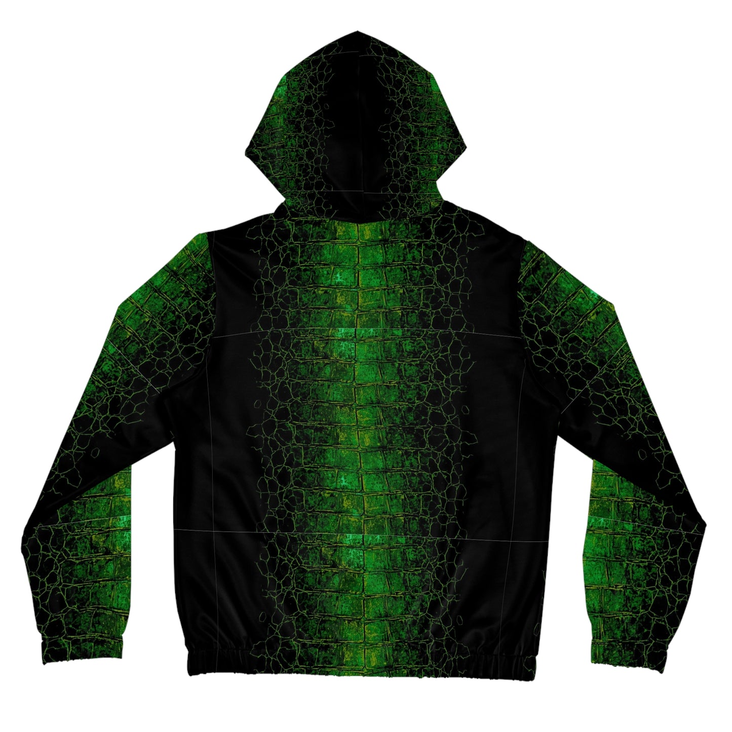 Green Crocodile Skin Full-Zip Hoodie — Women’s All-Over Print©