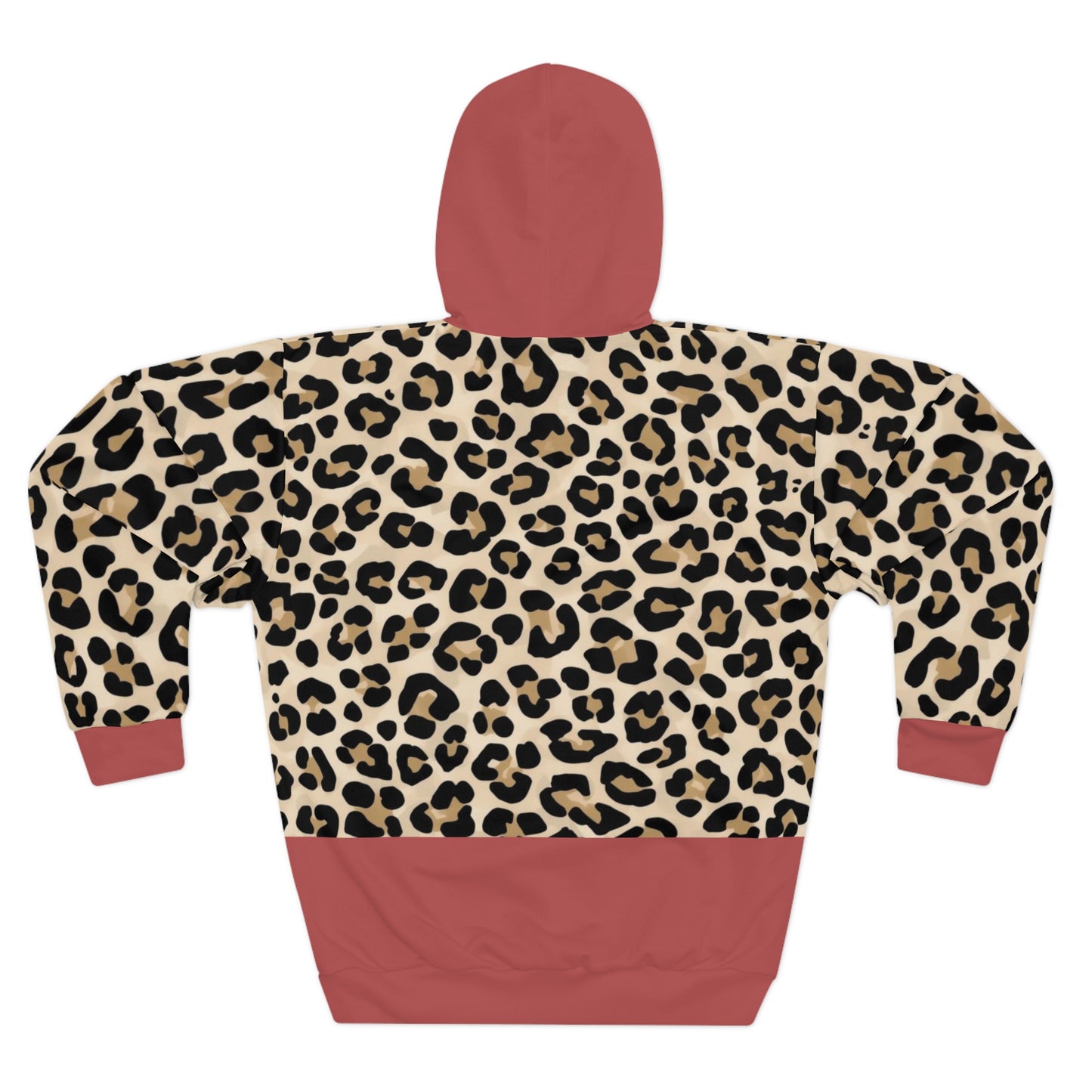 Leopard Print Pullover Hoodie — All-Over Cozy Animal Print Hoodie©