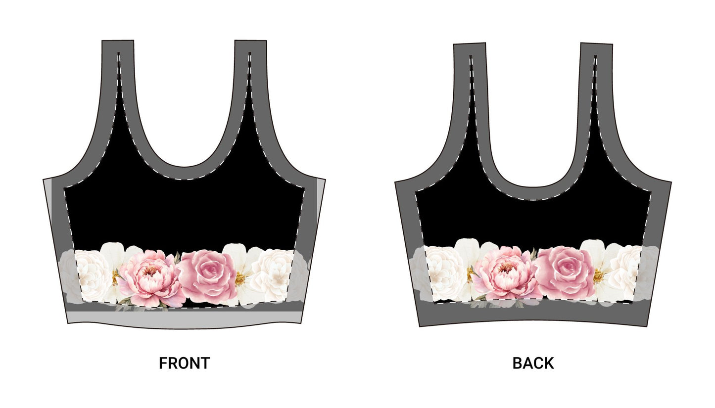 Fushia Rose Athletic Sports Bra (ONLY)