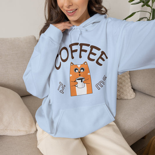 Cat Coffee Time Hoodie Sweatshirt©