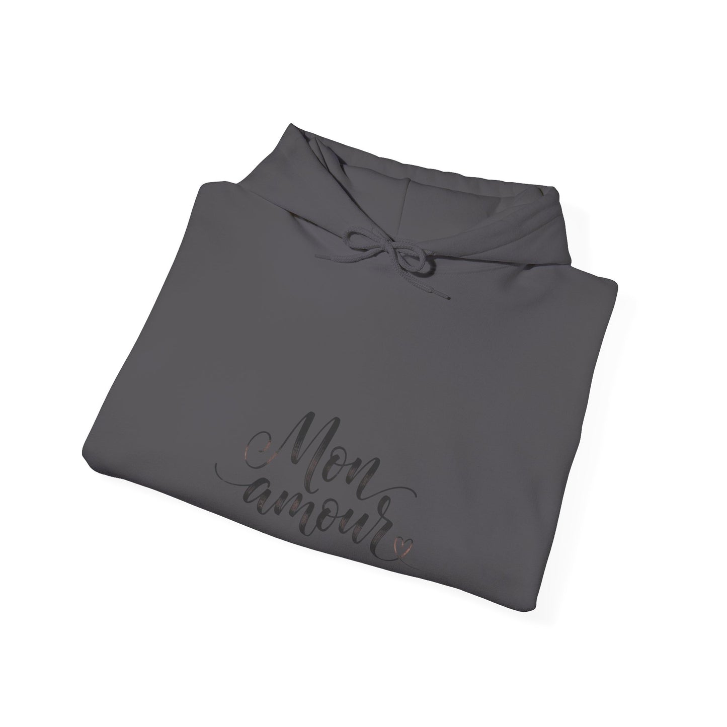 Mon Amour Hoodie— French Script Cozy Pullover for Moms & Couples©