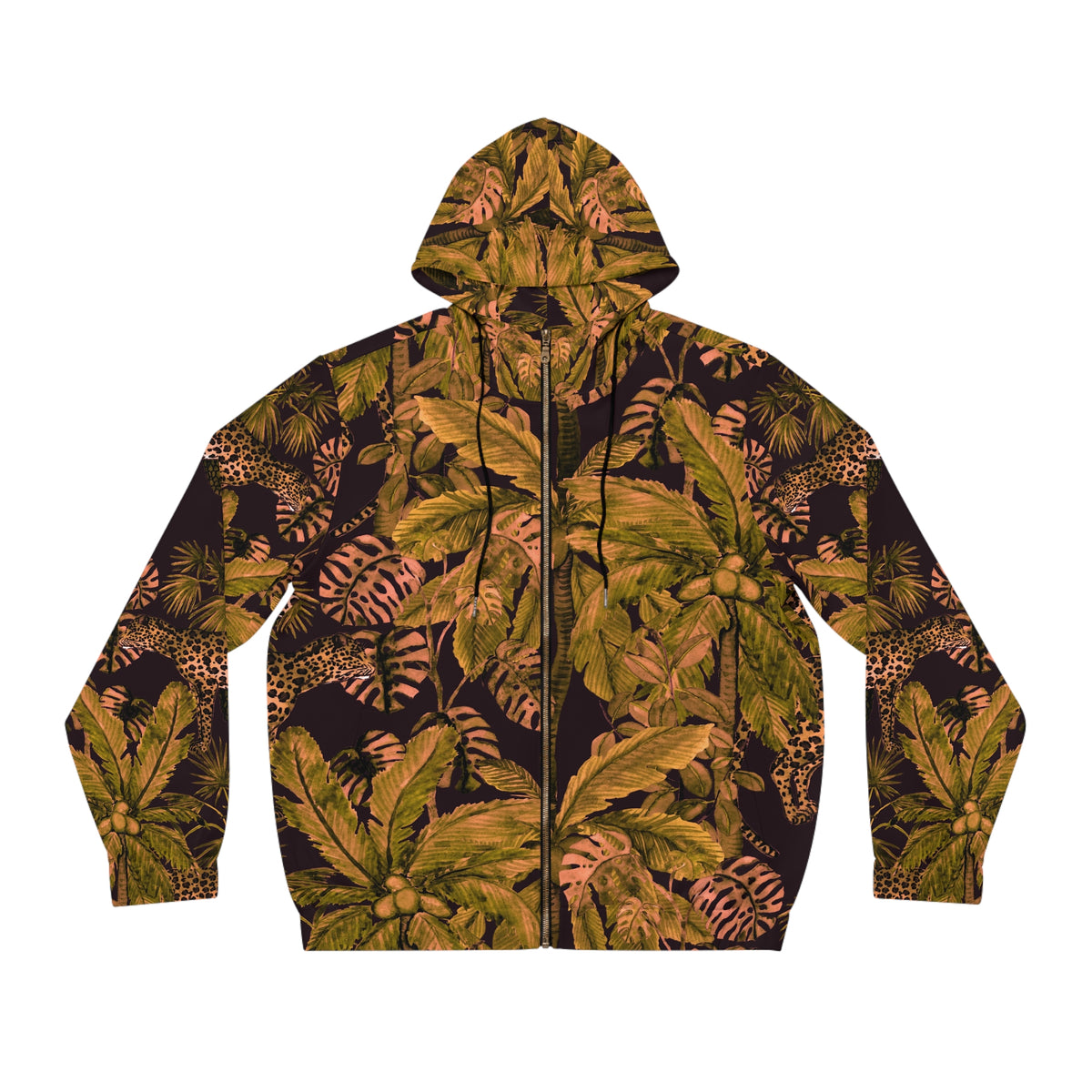 Tropical Leopard Jungle Zip Hoodie©