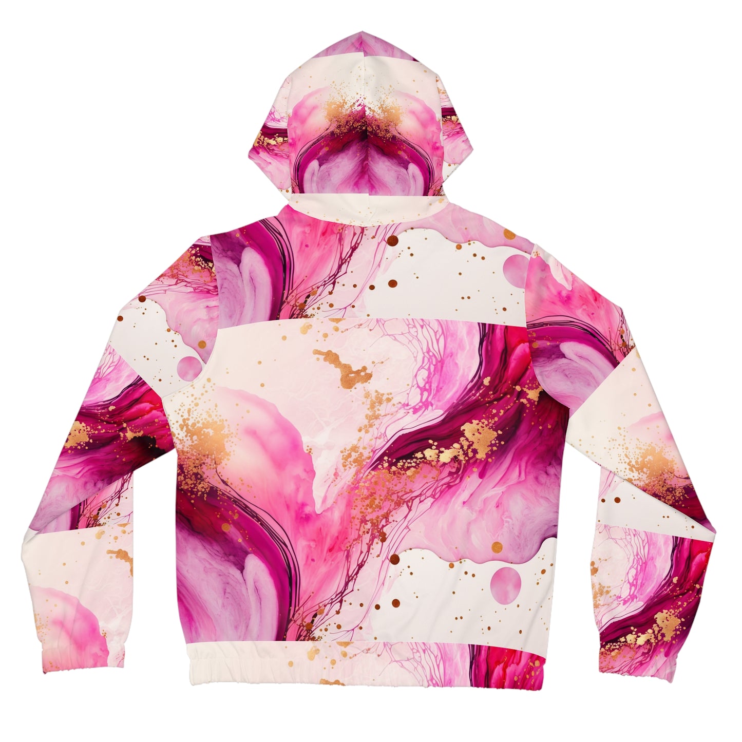 Pink Marble Abstract Full-Zip Hoodie©