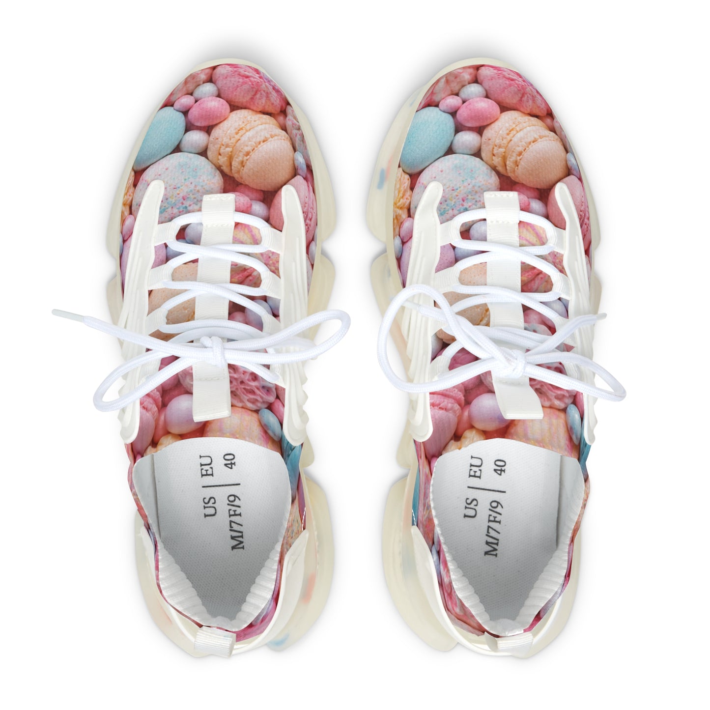 Colorful Candy Macaron Mesh Sneakers — Women's Pastel Athletic Shoes©