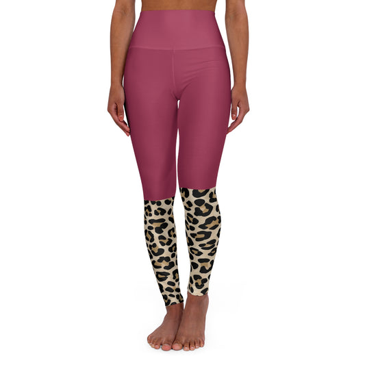 High-Waist Leopard Print Leggings©