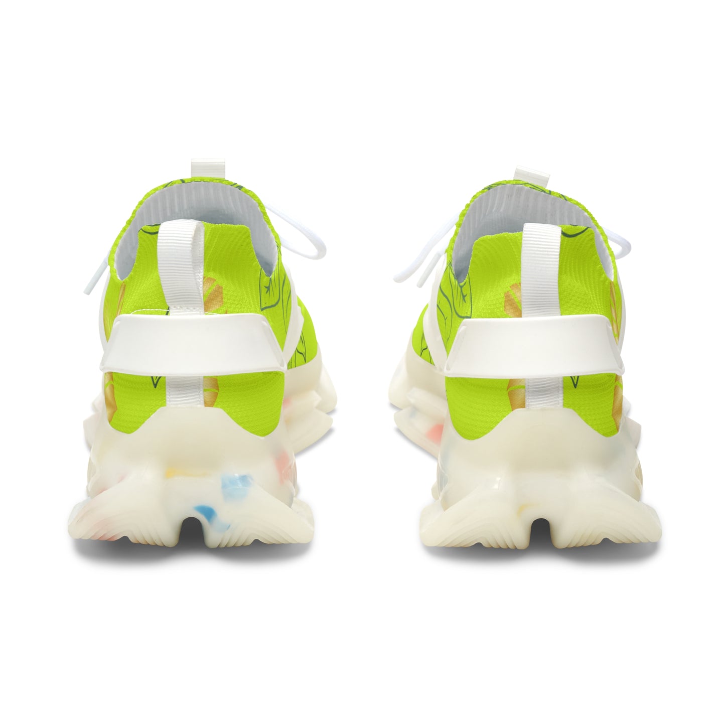 Neon Green Rose Mesh Sneakers©